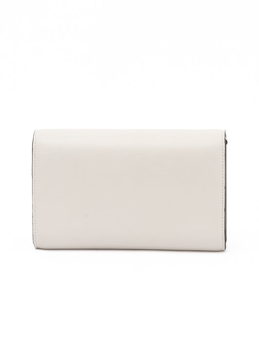 Jimmy Choo White Avenue Leather Shoulder Strap Bag