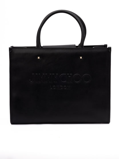 Jimmy Choo Black Avenue S Tote Leather Handbag