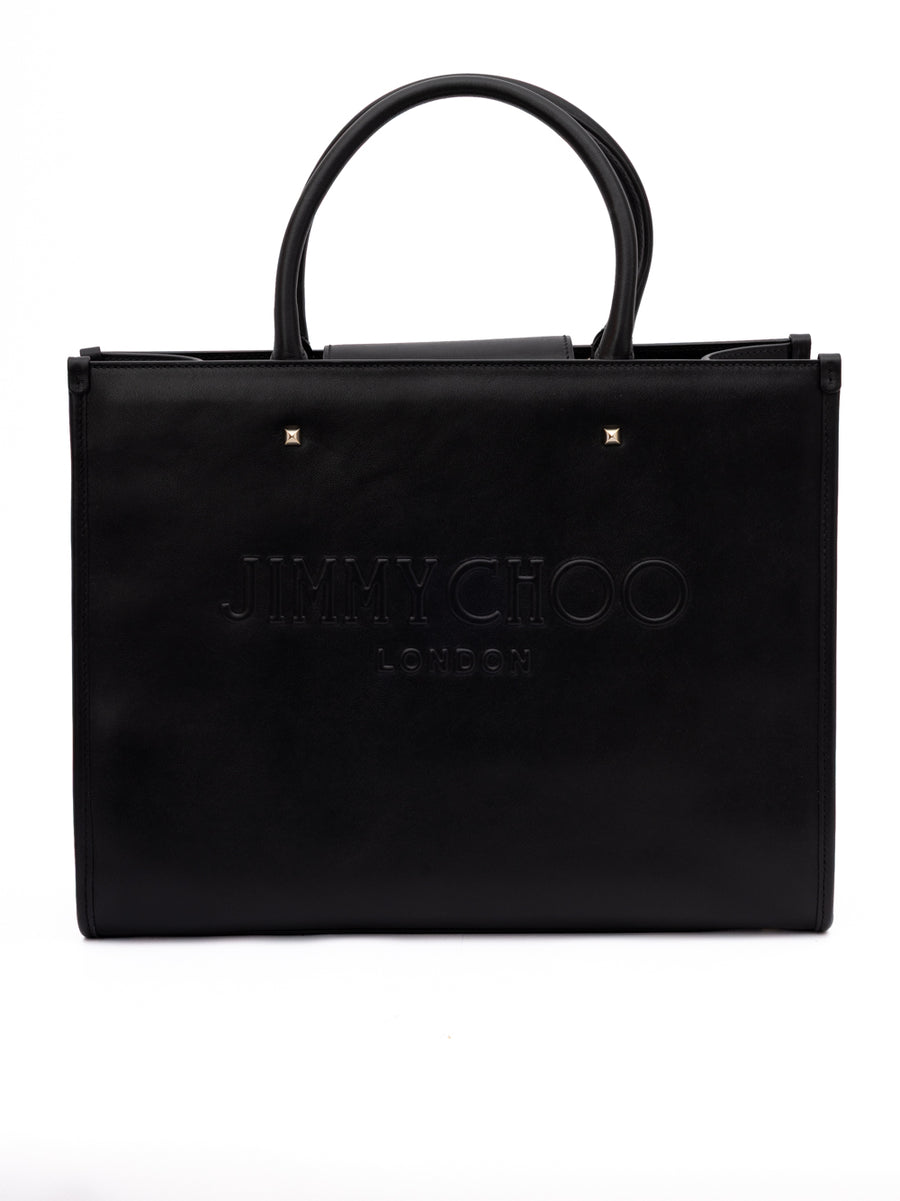 Jimmy Choo Black Avenue S Tote Leather Handbag