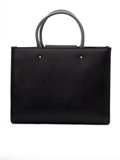 Jimmy Choo Black Avenue S Tote Leather Handbag