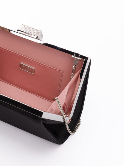 Jimmy Choo Black Satin Crossbody Bag