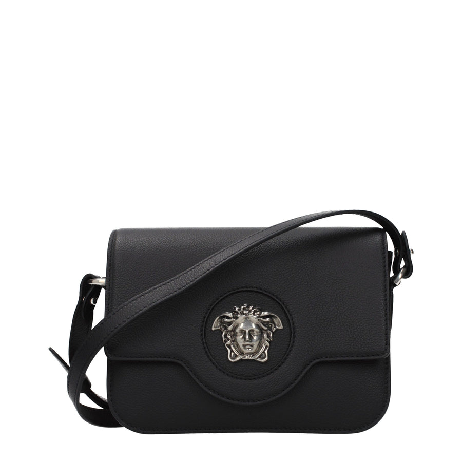 Versace Black Leather Crossbody Bag