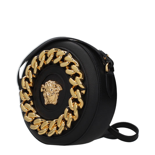 Versace Black Leather Crossbody Bag