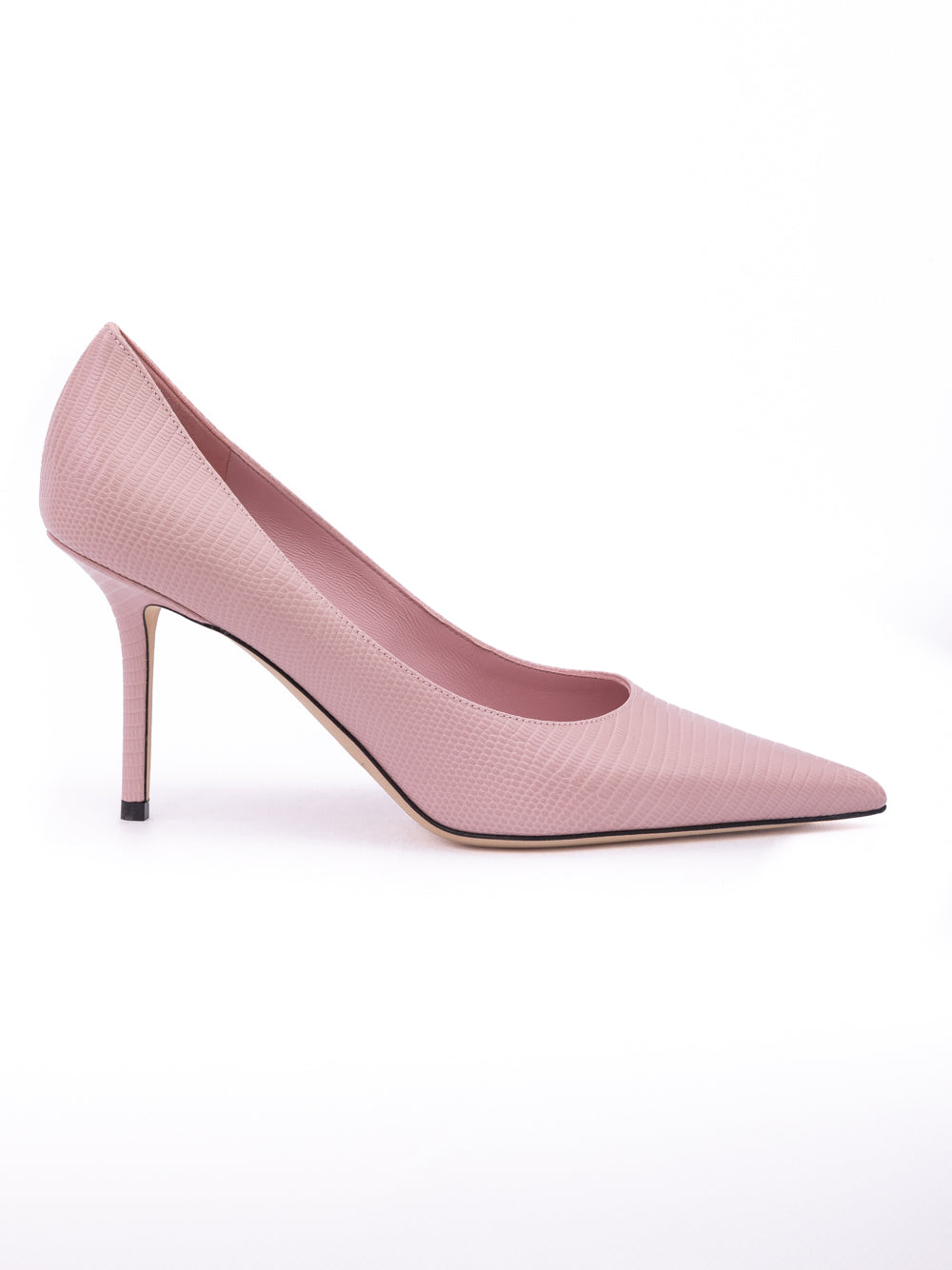 Jimmy Choo Pink Lizard Printed Leather Love 85 Pumps
