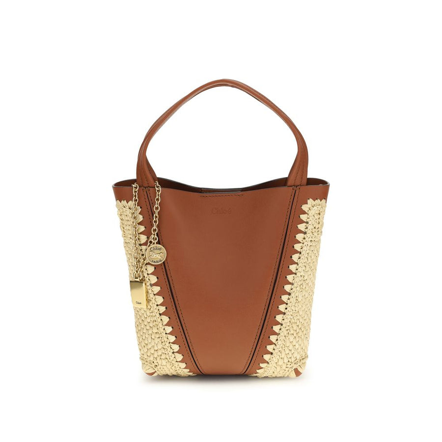 Chloé Beige Raffia Shoulder Bag