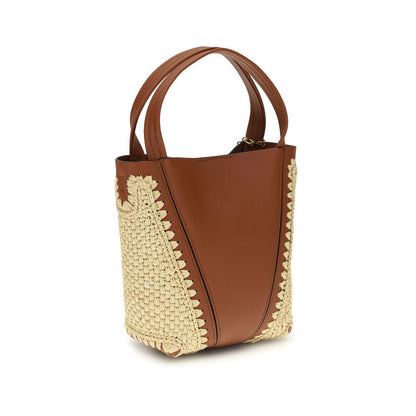 Chloé Beige Raffia Shoulder Bag