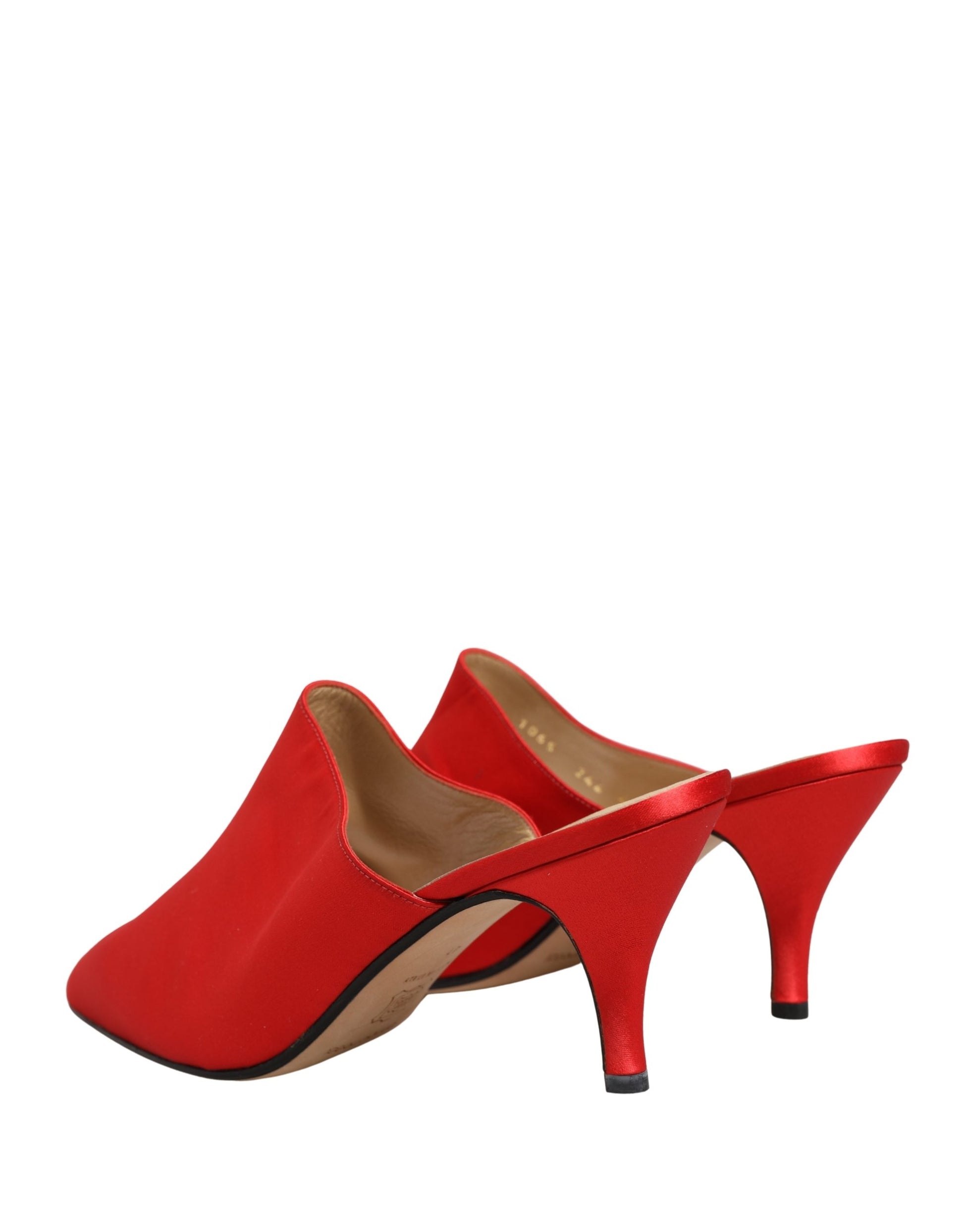 Dolce & Gabbana Red Suede Heel Mule Shoes
