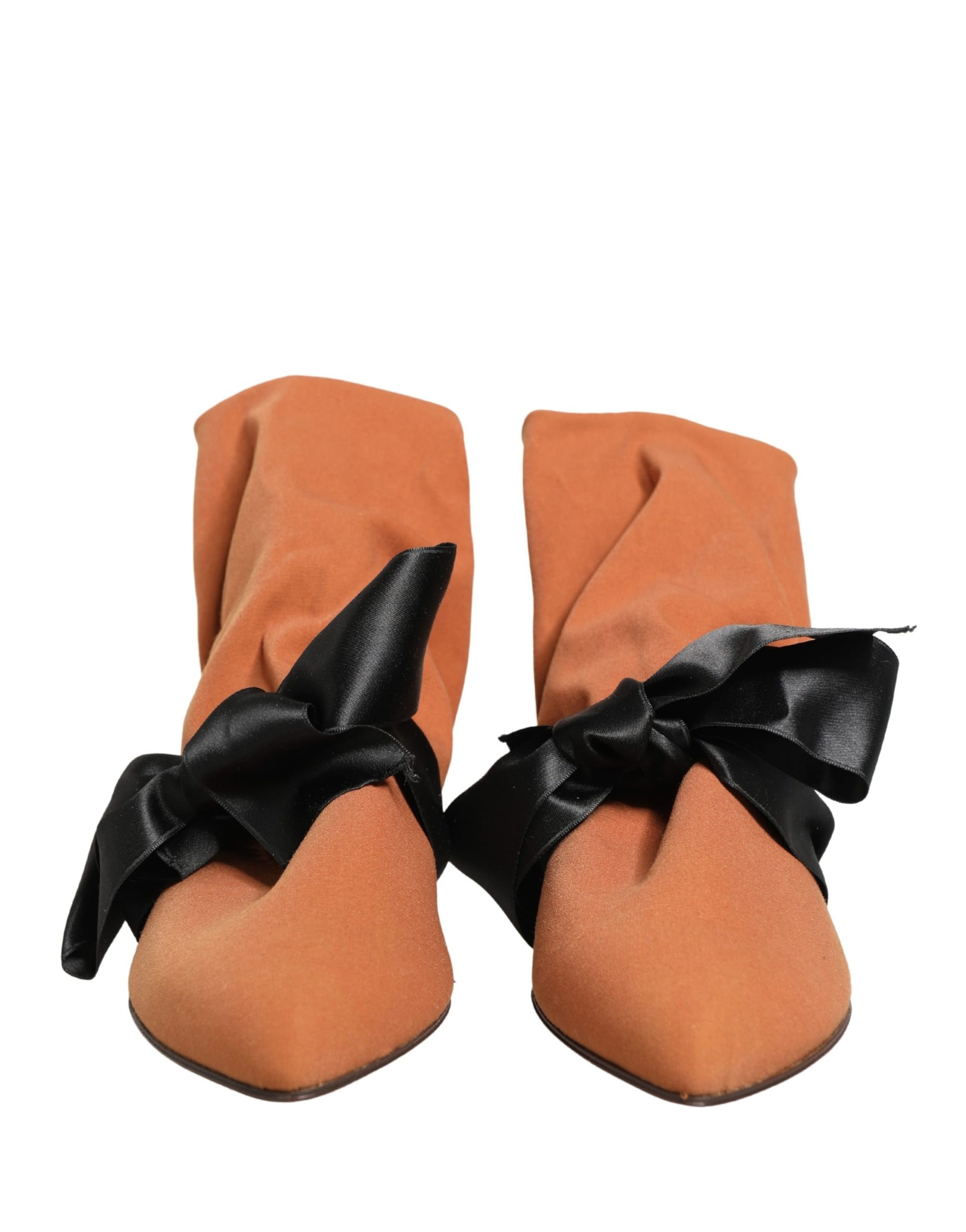 Dolce & Gabbana Brown Black Suede Boots Shoes