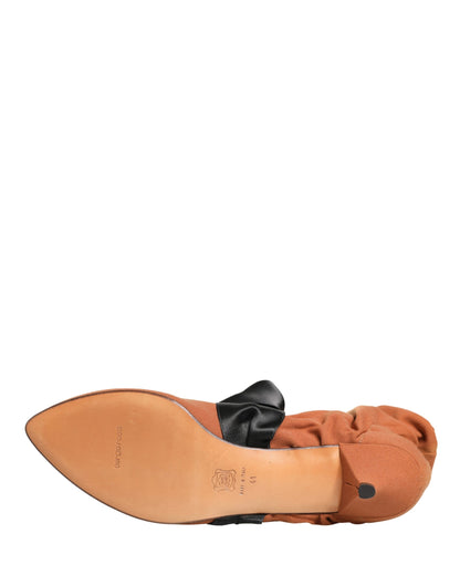 Dolce & Gabbana Brown Black Suede Boots Shoes