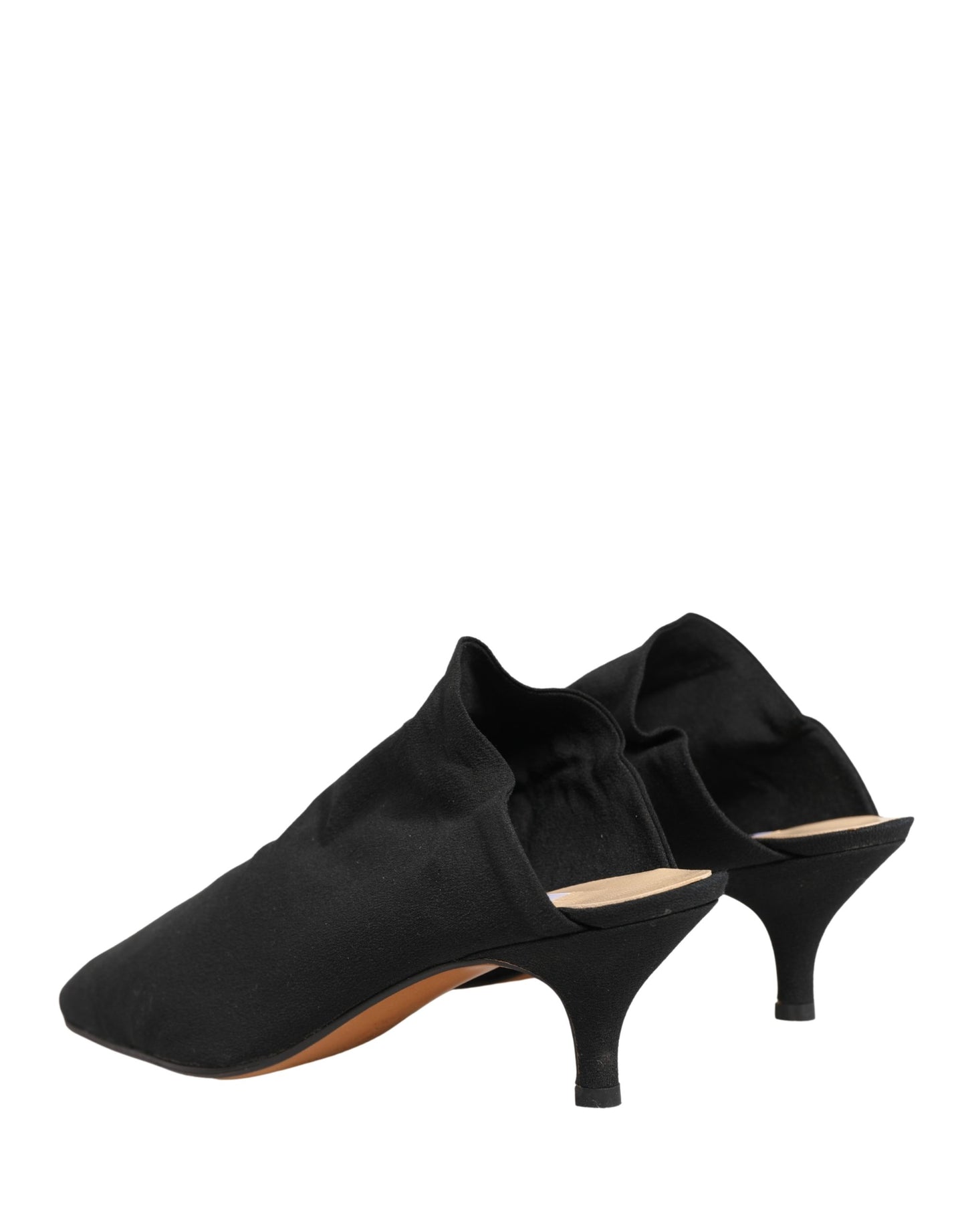 Dolce & Gabbana Black Suede Heel Mule Shoes