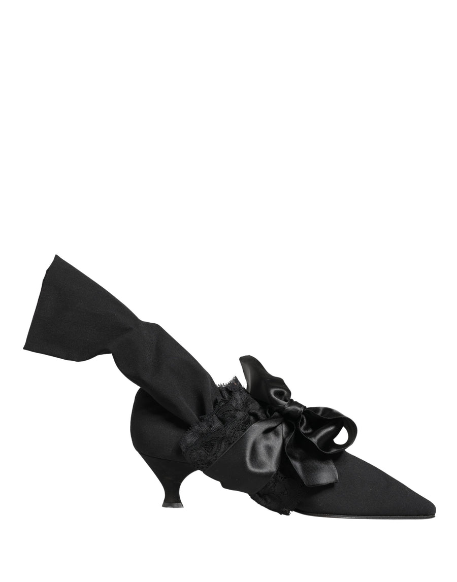 Dolce & Gabbana Black Suede Mid Calf Boots Shoes