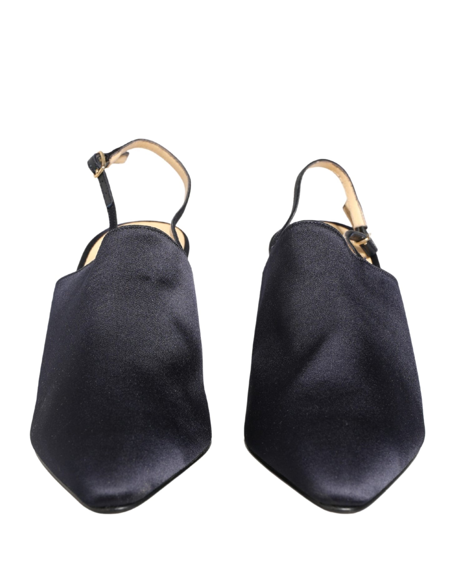 Dolce & Gabbana Black Suede Heels Slingbacks Shoes