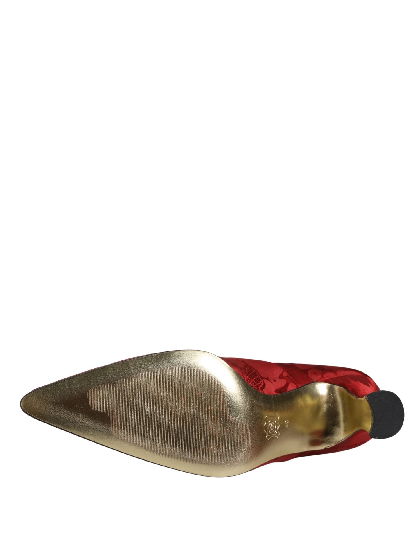 Dolce & Gabbana Red Brocade Crystal High Heel Pumps Shoes