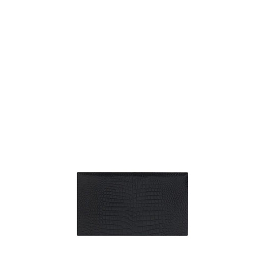 Saint Laurent Black Calf Leather Bos Taurus Clutch Bag