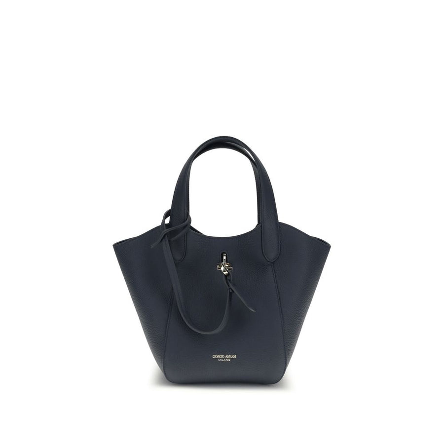 Giorgio Armani Blue Calf Leather Bos Taurus Handbag