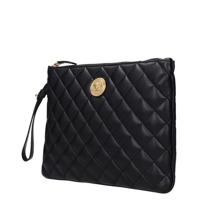 Versace Black Leather Clutch Bag