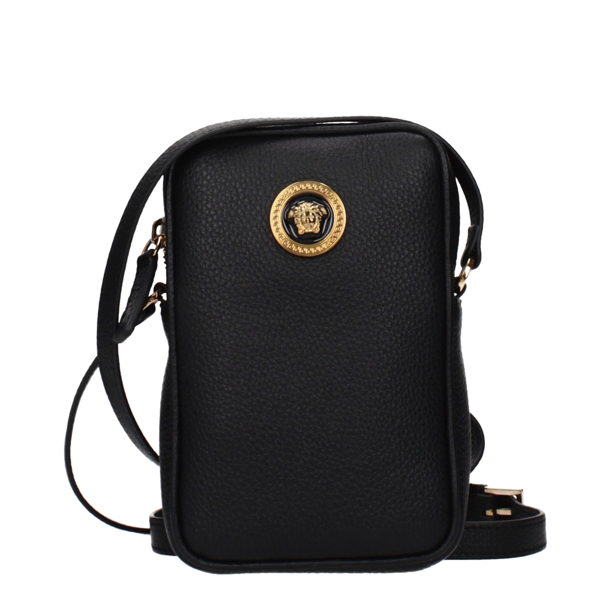Versace Black Leather Crossbody Bag