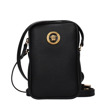 Versace Black Leather Crossbody Bag