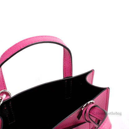 Marc Jacobs Mini Grind Cactus Flower Pebbled Leather Crossbody Tote Bag