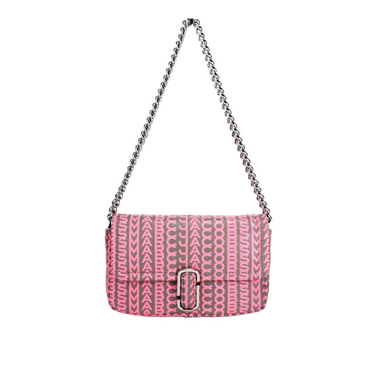 Marc Jacobs Neon Pink The Monogram Leather J Marc Mini Shoulder Bag Crossbody