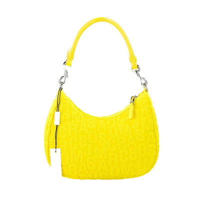 Marc Jacobs Monogram Terry Fabric Golden Kiwi Hobo Shoulder Bag Purse