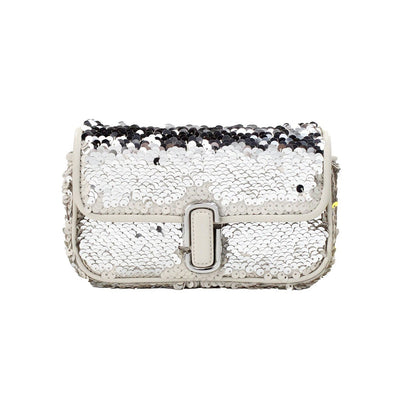 Marc Jacobs The Mini J Marc Shoulder Bag Cream Sequined Crossbody Bag
