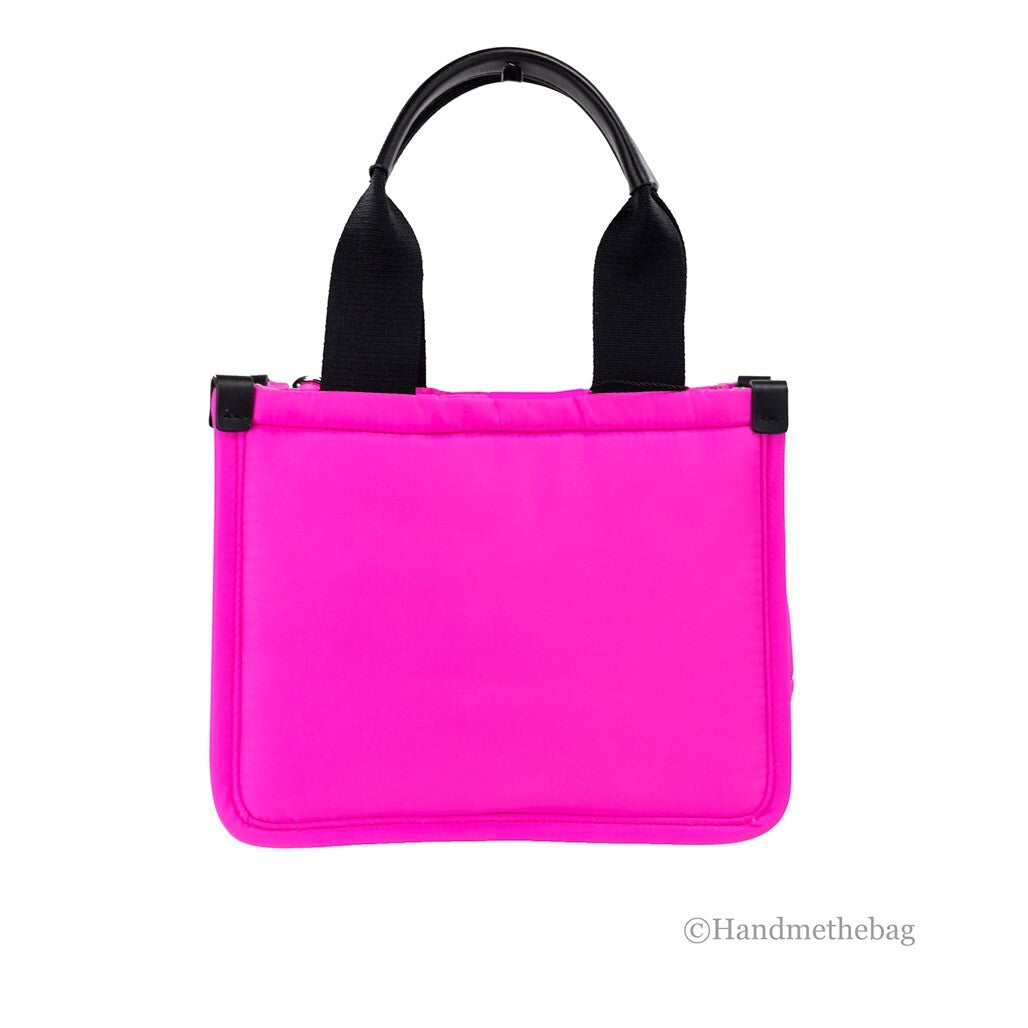 Marc Jacobs Small Neon Fuchsia Nylon Fabric Tote Convertible Bag Purse