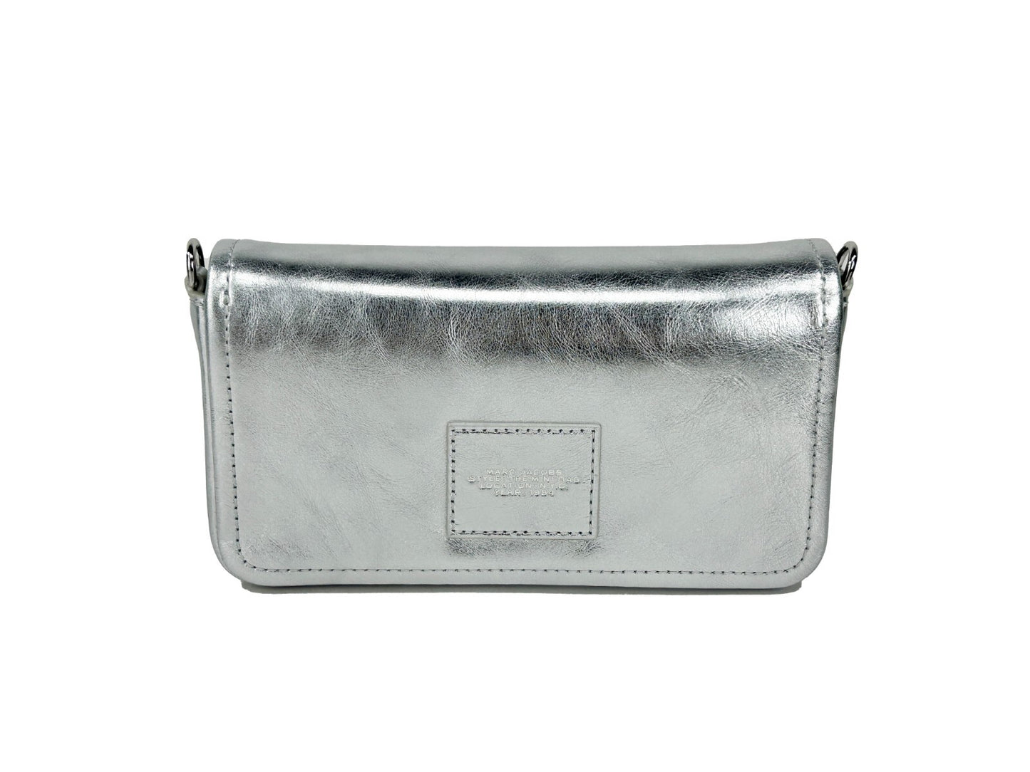 Marc Jacobs The Metallic Leather Chain Mini Bag - Silver