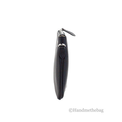 Burberry Peyton Monogram Black Leather Pouch Crossbody Bag Purse