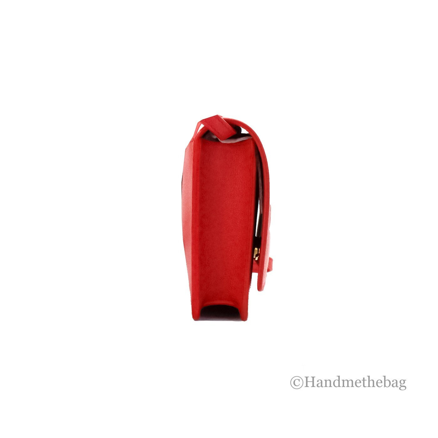 Burberry Hampshire Small Red Embossed Logo Smooth Leather Crossbody Bag