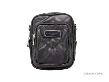 Marc Jacobs Pillow Small Black Quilted Smooth Leather Crossbody Handbag Purse