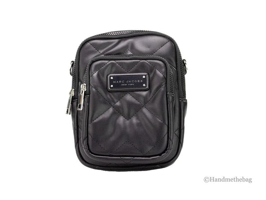 Marc Jacobs Pillow Small Black Quilted Smooth Leather Crossbody Handbag Purse