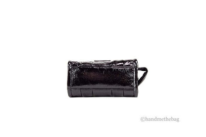 Marc Jacobs The Shiny Crinkle Micro Tote Black Leather Crossbody Bag Handbag