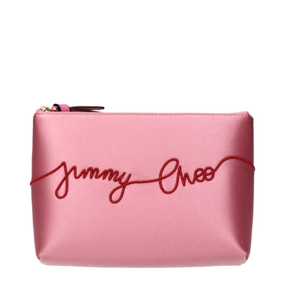 Jimmy Choo Pink Satin Clutch Bag