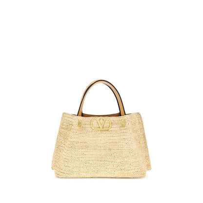 Valentino Garavani Natural Raffia Shoulder Bag