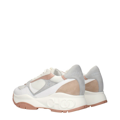 Jimmy Choo White Fabric Sneakers