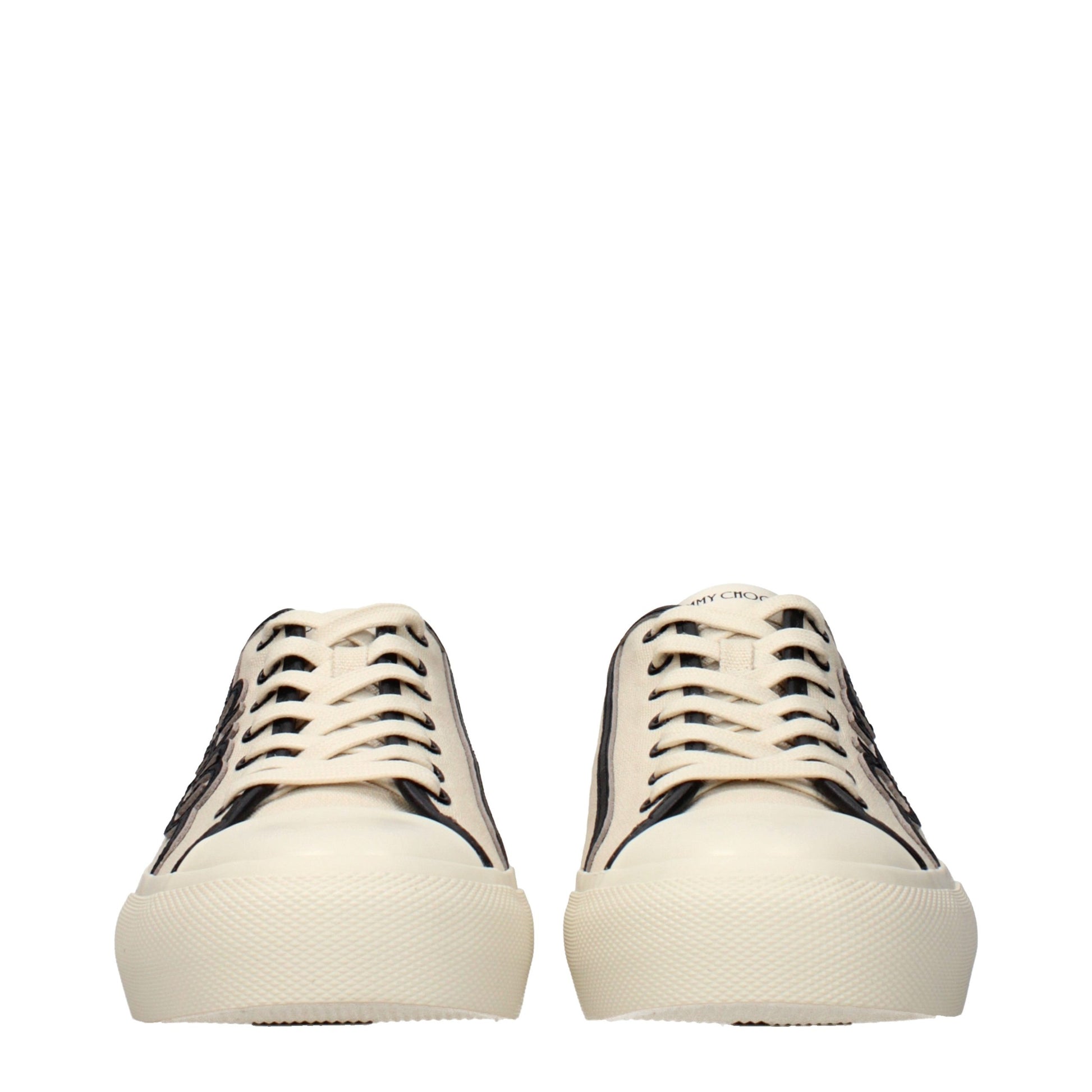 Jimmy Choo Beige Fabric Low Top Sneakers