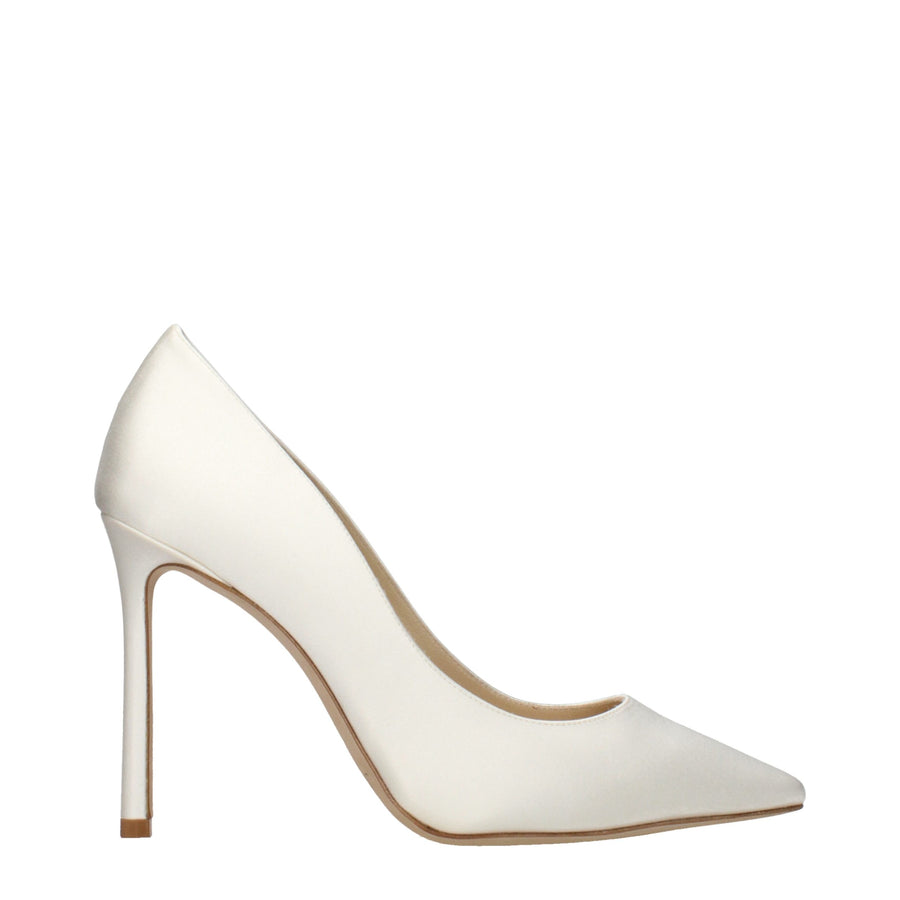 Jimmy Choo Beige Satin Platform Pumps