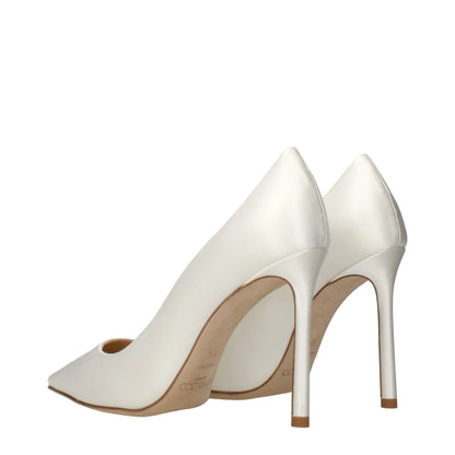 Jimmy Choo Beige Satin Platform Pumps