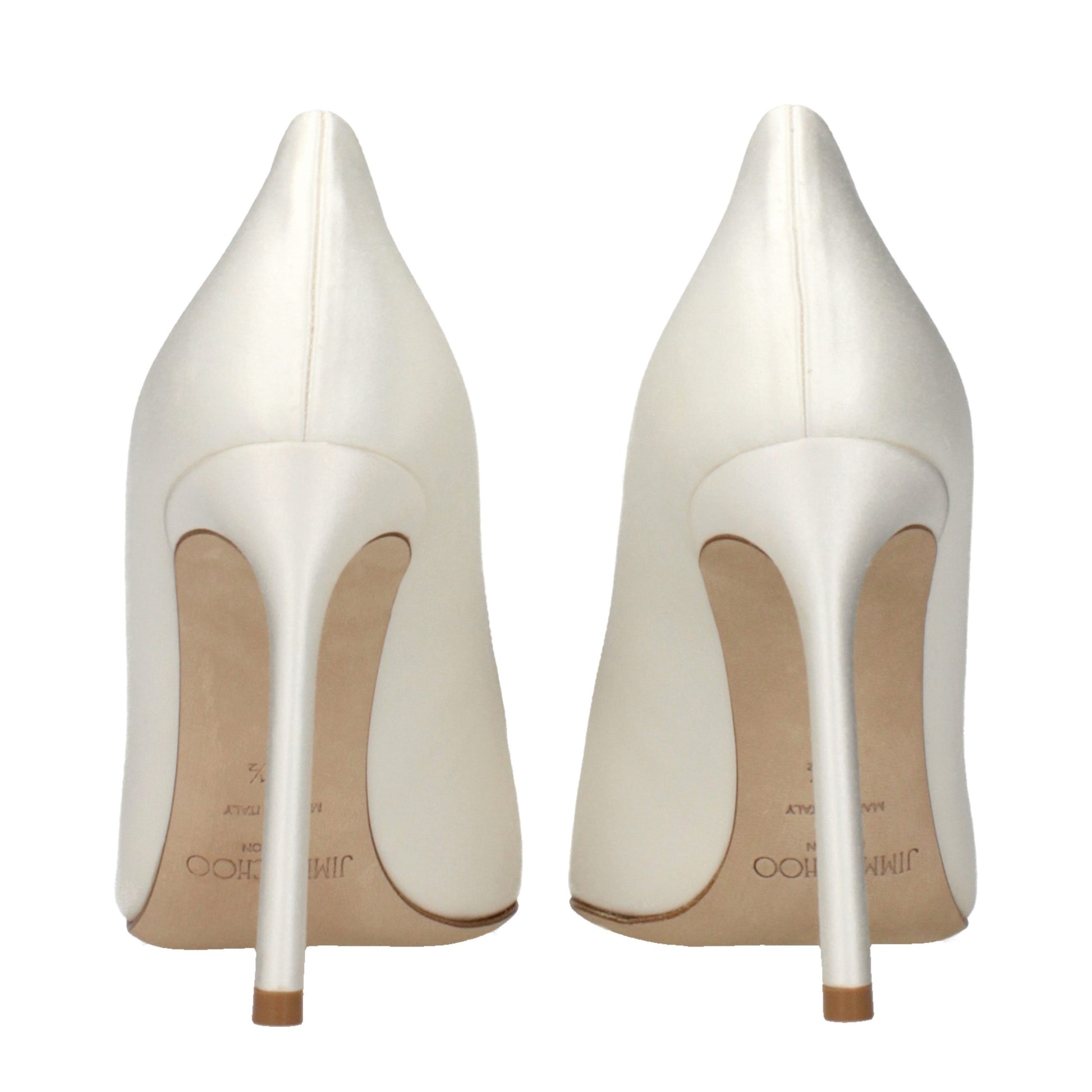 Jimmy Choo Beige Satin Platform Pumps