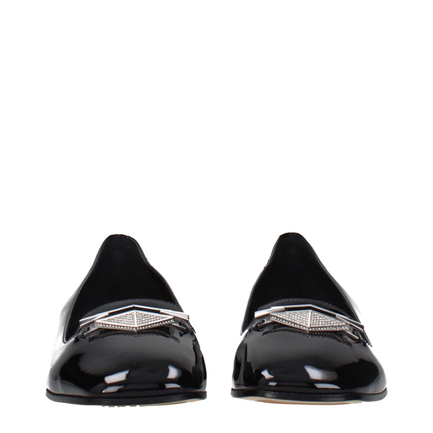 Jimmy Choo Black Leather Slip-On Loafers