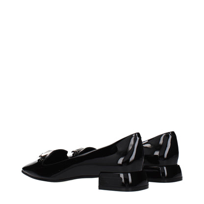 Jimmy Choo Black Leather Slip-On Loafers