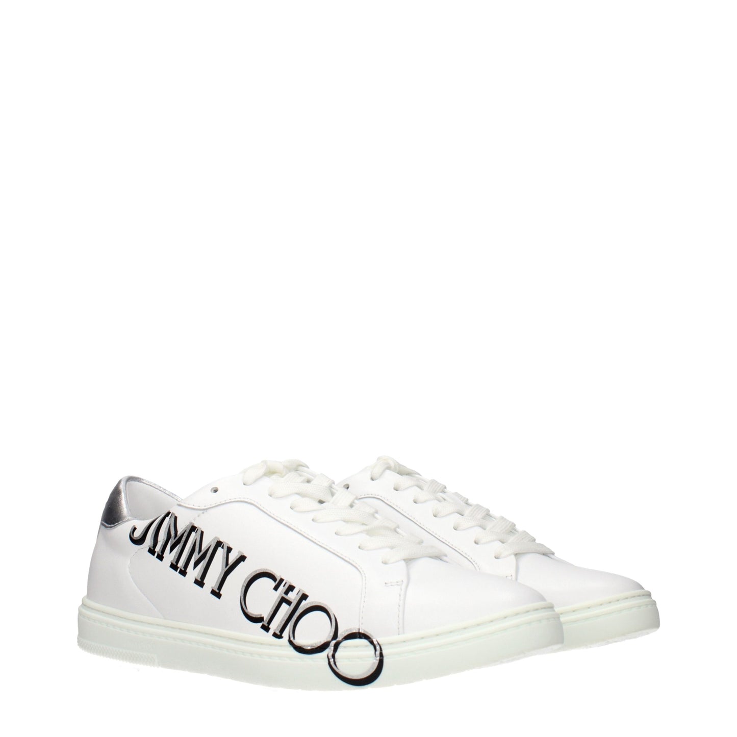 Jimmy Choo White Leather Sneakers