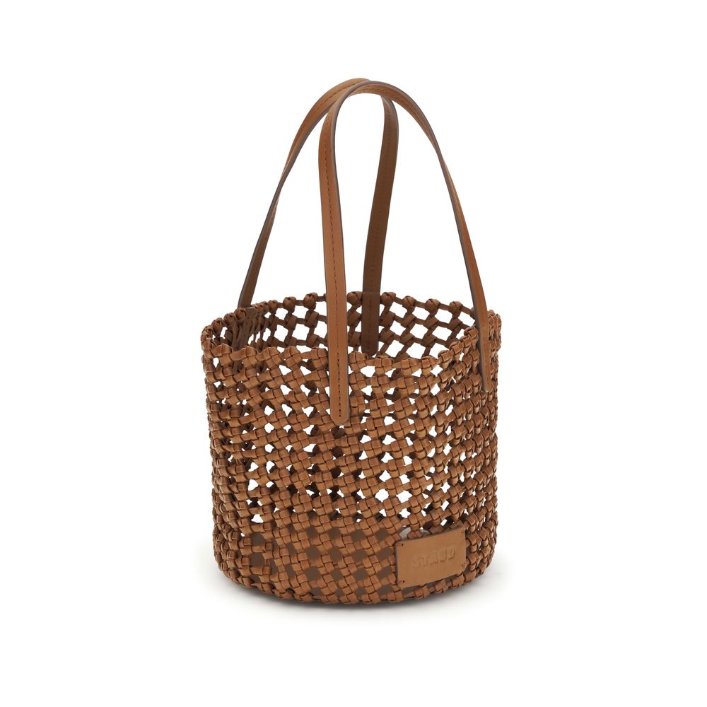 Staud Brown Calf Leather Bos Taurus Shoulder Bag