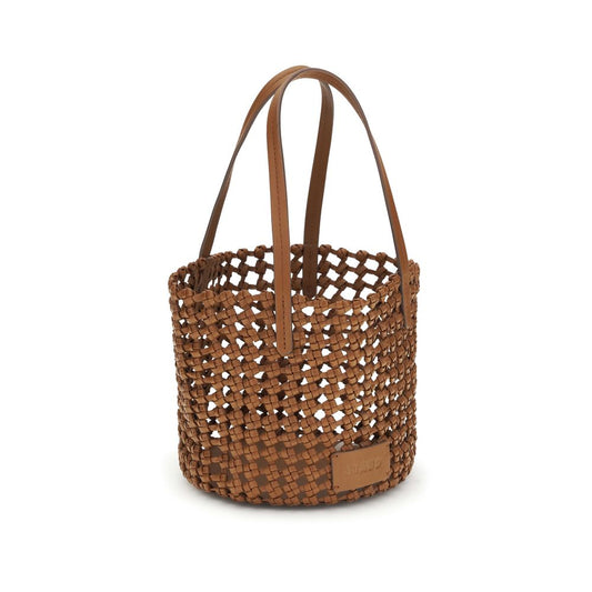 Staud Brown Calf Leather Bos Taurus Shoulder Bag