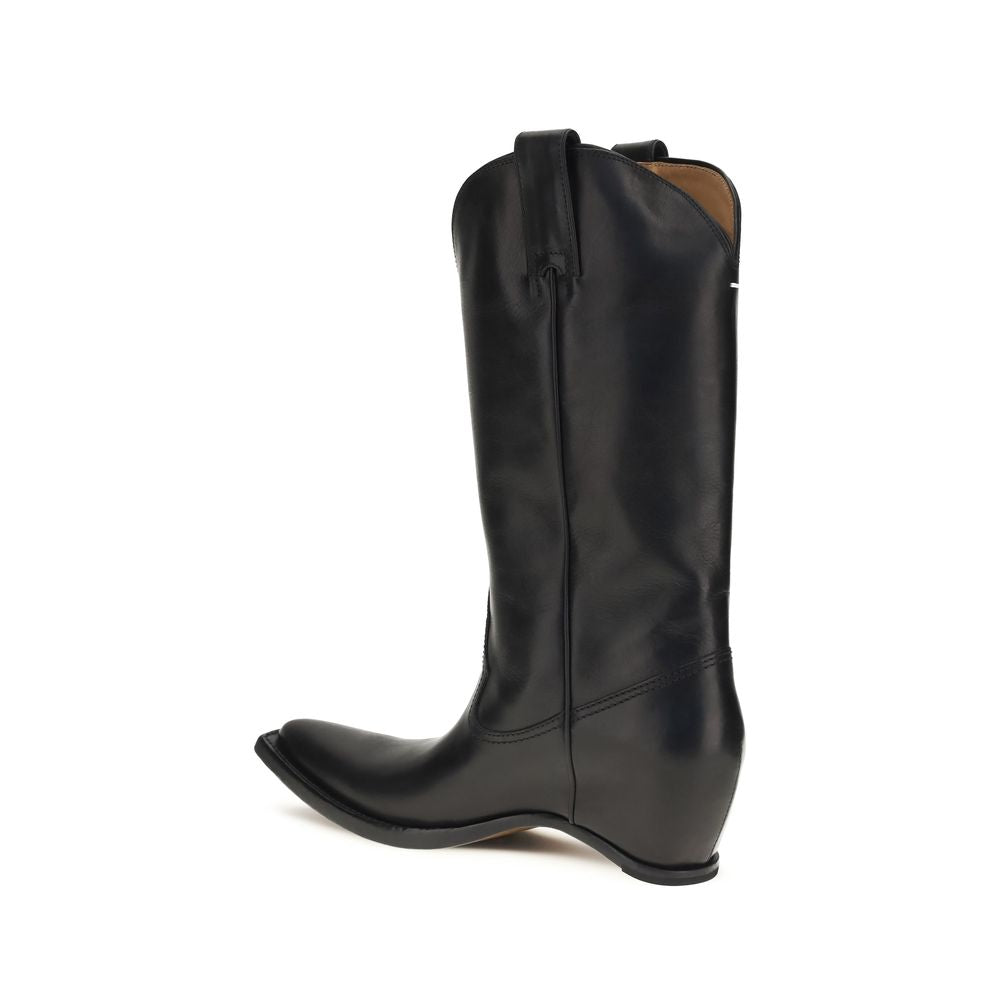 Maison Margiela Black Calf Leather Bos Taurus Boots