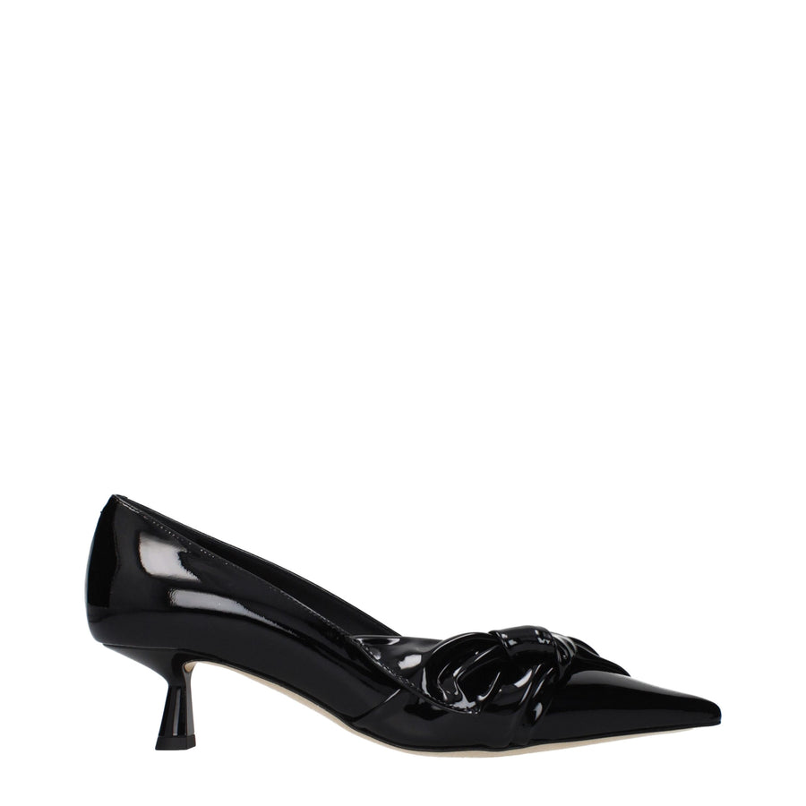 Jimmy Choo Black Leather High Heel Pumps
