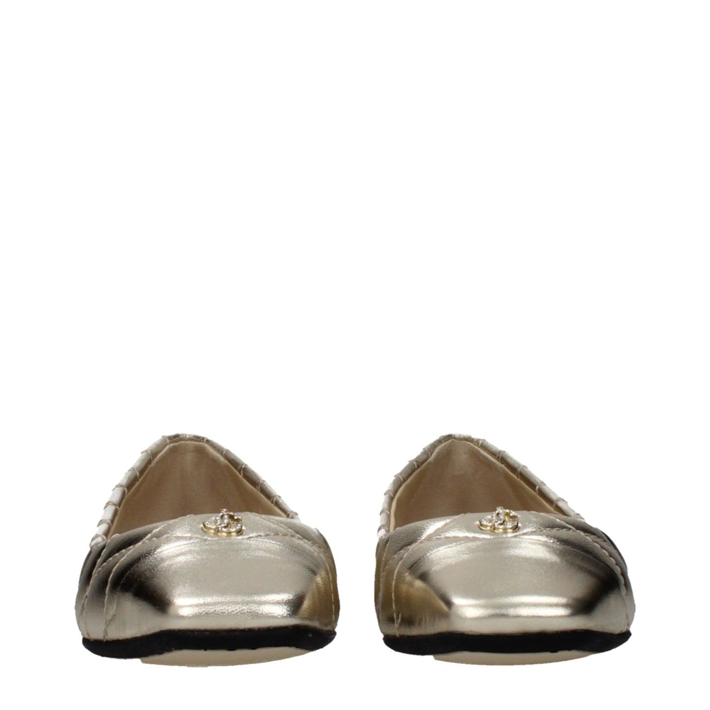 Jimmy Choo Gold Leather Ballet Flats