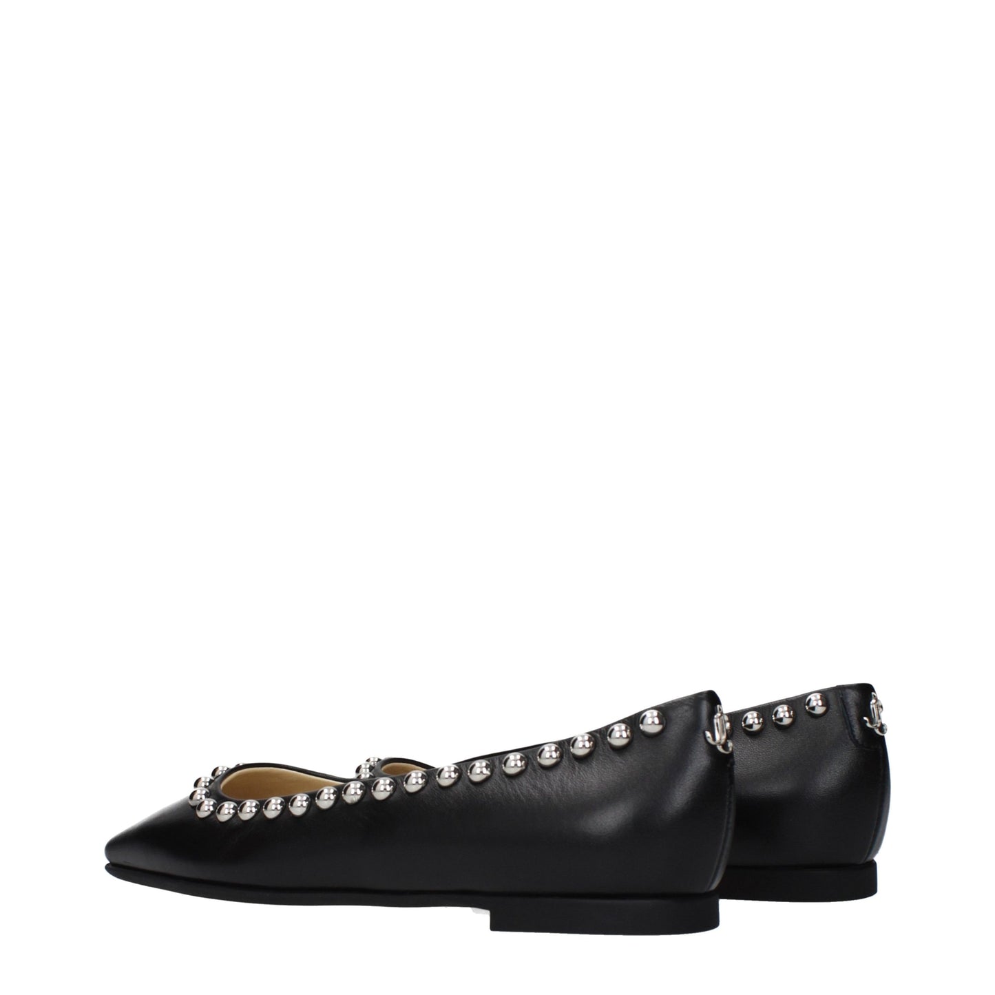 Jimmy Choo Black Leather Ballet Flats
