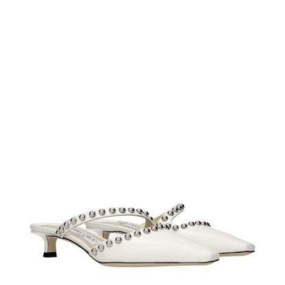 Jimmy Choo White Leather Sandals